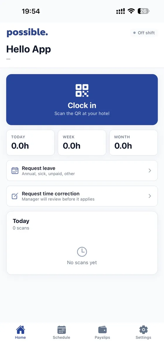 Possible Employee screenshot