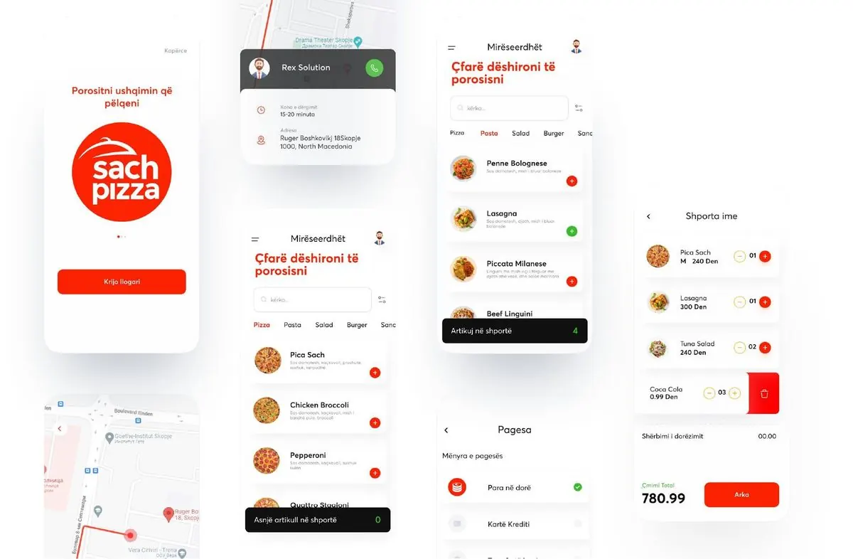 Sach Pizza — Food delivery app